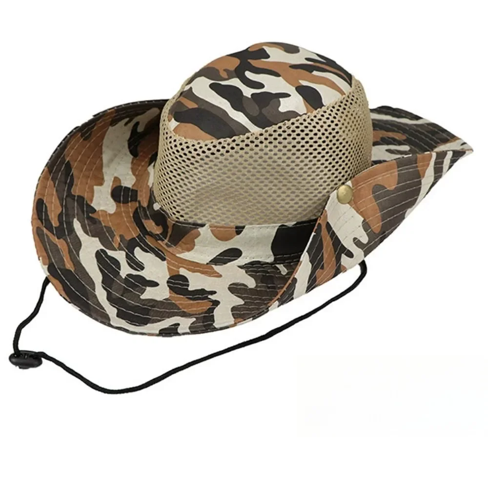 Mens Outdoor Hunting Hats - Chapeaux seau en maille de Camouflage,