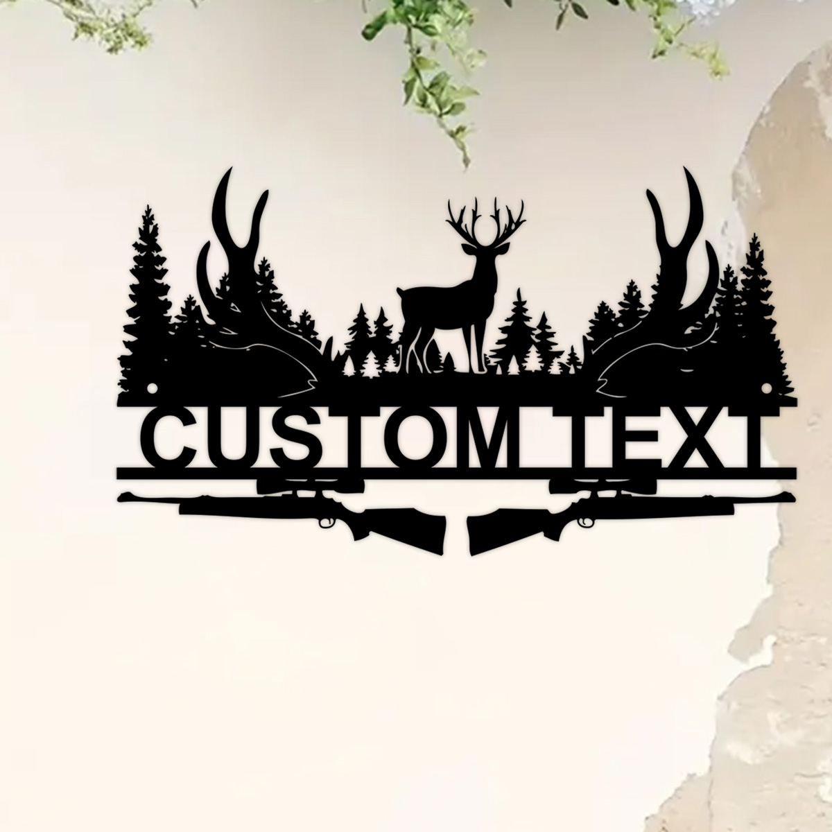 Hunting Outdoor Decor - Signe en métal de cabine de