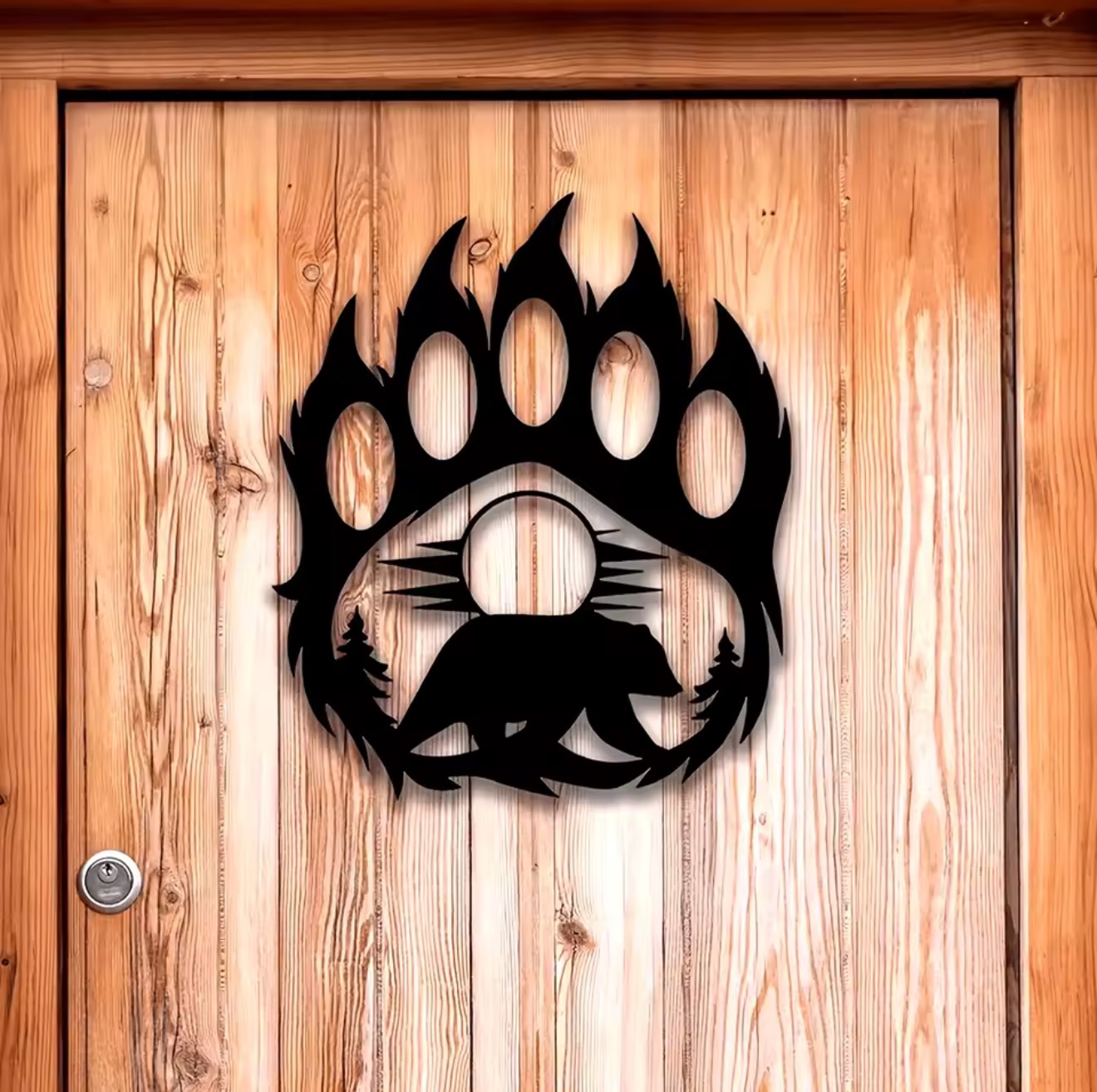 Hunting Outdoor Decor - Décoration murale en métal rustique en