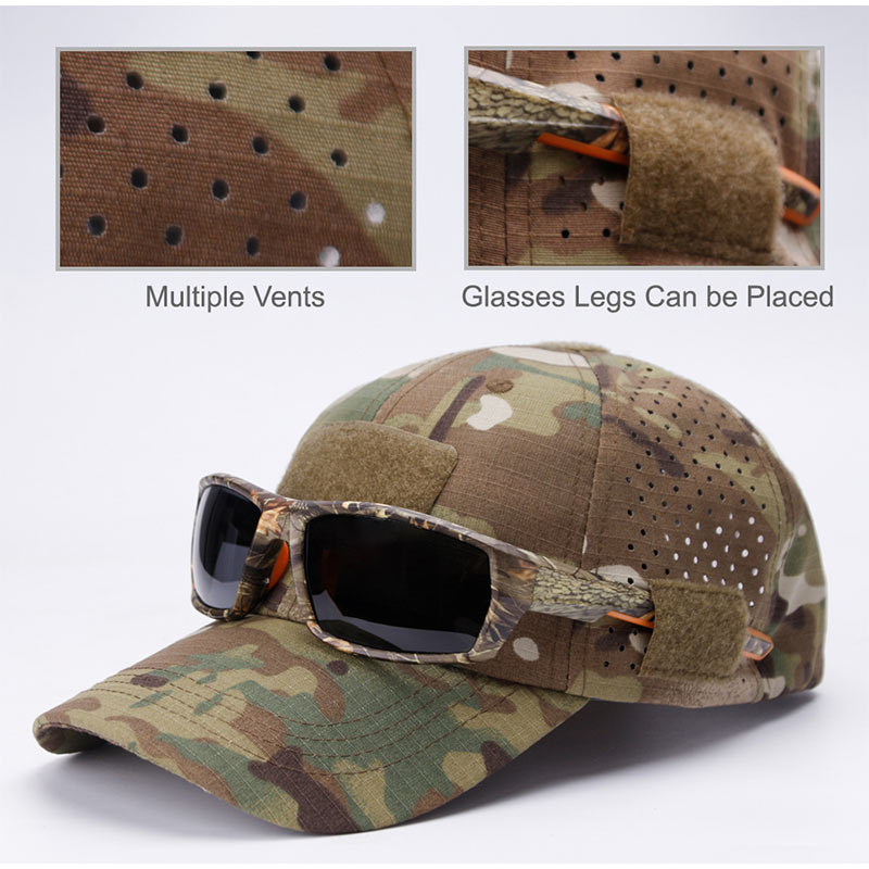 Hunting Outdoor Decor - Casquette de baseball respirante camouflage pour